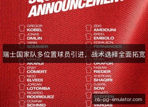 瑞士国家队多位置球员引进，战术选择全面拓宽
